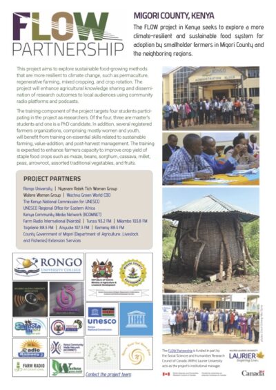 Migori, Kenya project one-pager 