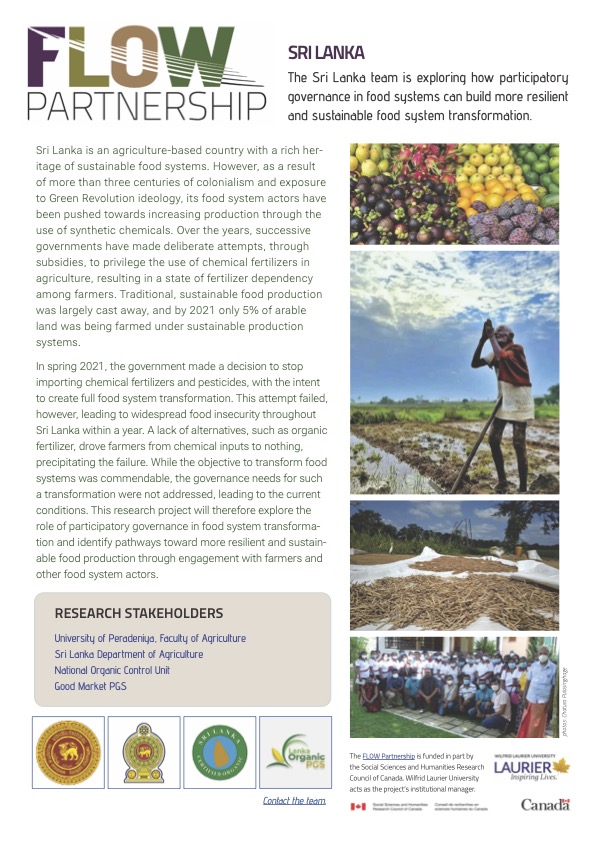 Sri Lanka project one-pager 